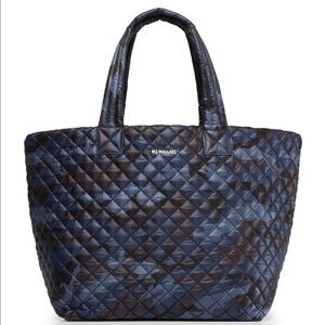 MZ Wallace Dark Blue Camo Large Metro Tote